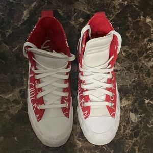 Converse Kids Red and White Sneakers